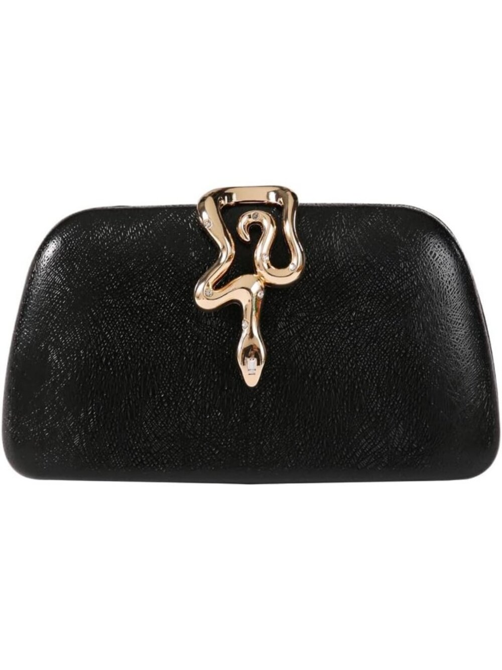 Chic Evening Clutch Bag with Elegant Snake Accent - Stylish Women's Purse